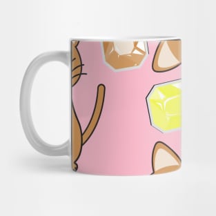 Cute Cats And Cristals Kids Pattern Seamless Mug